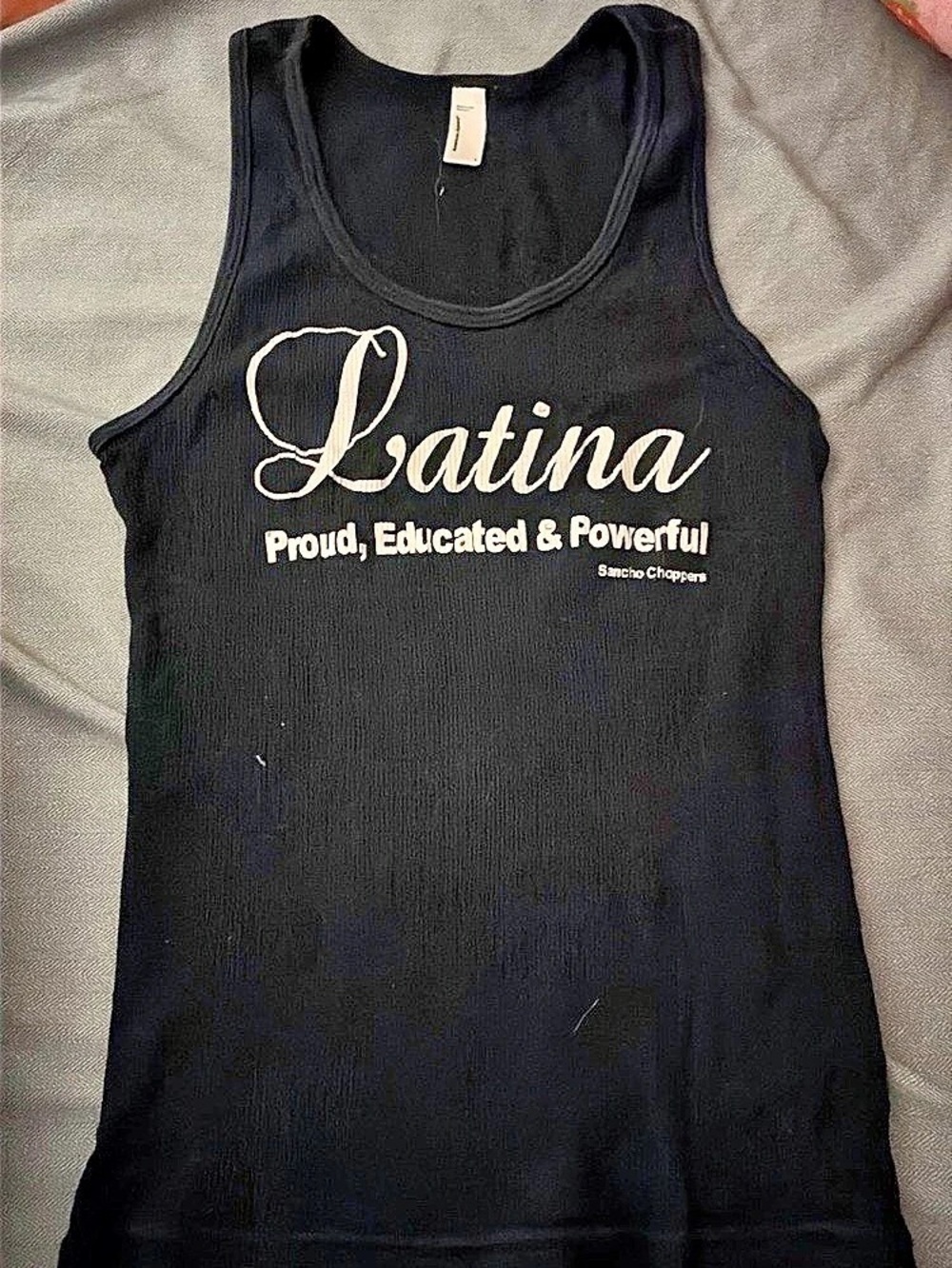 Latina Graphic Tank Top in Black